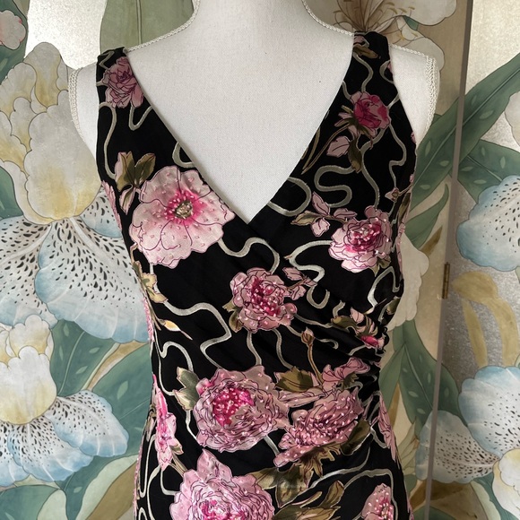 Floral Black and Pink Dress - Picture 3 of 4